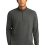 Sport-Tek Mens Flex Fleece Moisture Wicking 1/4 Zip Sweatshirt - Heather Dark Grey