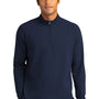 Sport-Tek Mens Flex Fleece Moisture Wicking 1/4 Zip Sweatshirt - True Navy Blue
