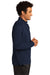 Sport-Tek Mens Flex Fleece 1/4 Zip Sweatshirt True Navy Blue Side
