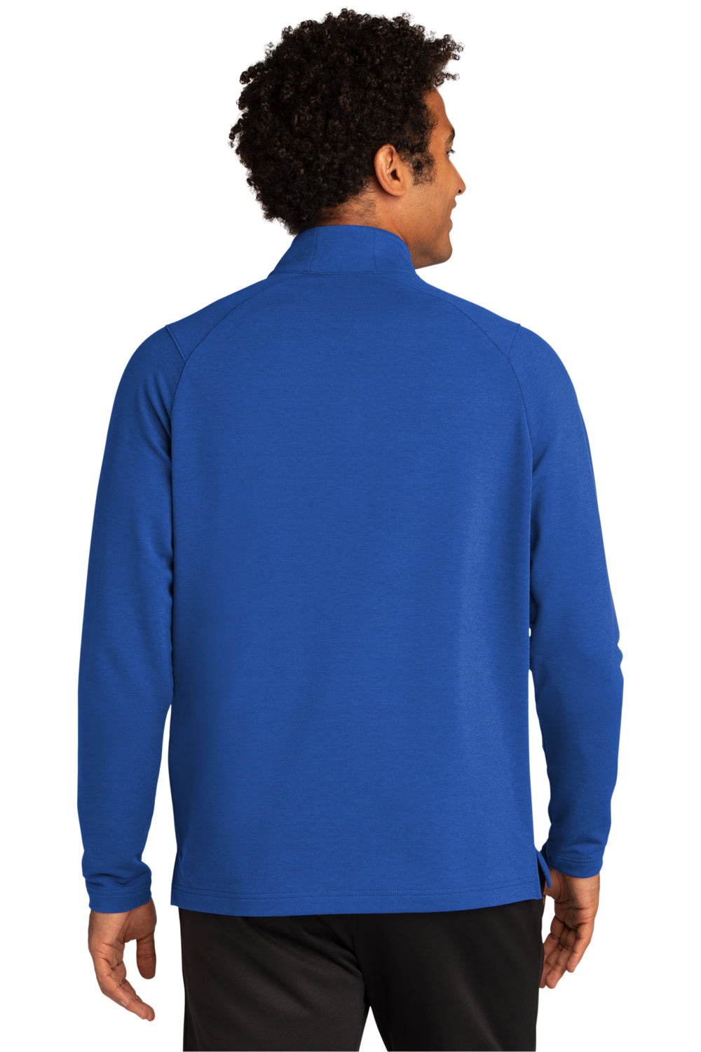 Sport-Tek Mens Flex Fleece 1/4 Zip Sweatshirt True Royal Blue Side