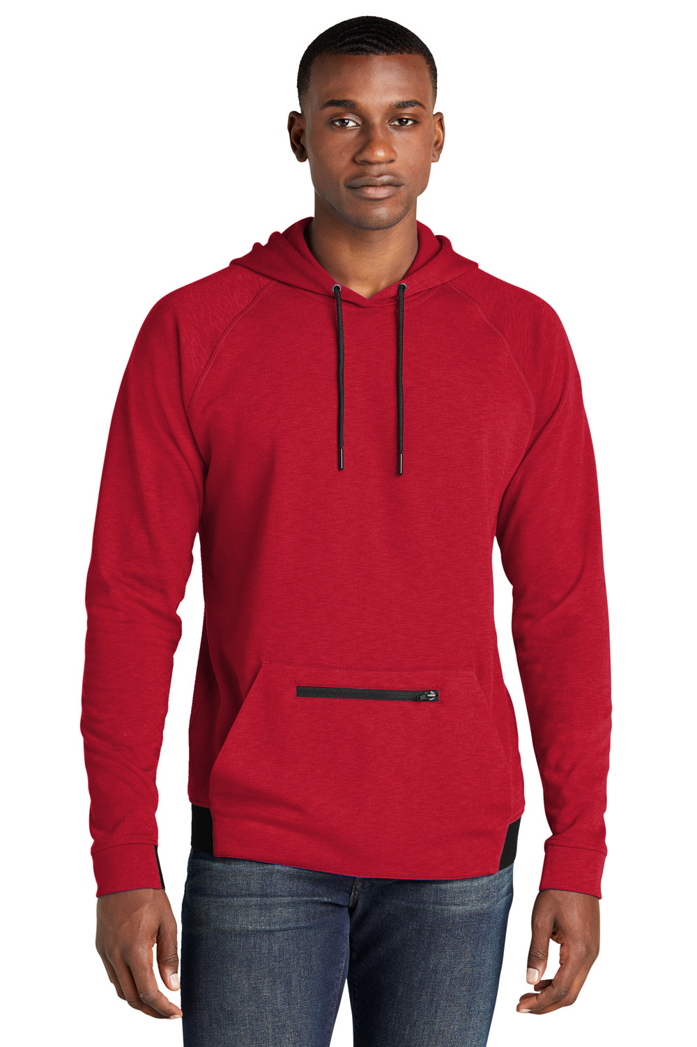 Sport-Tek ST571 Strive PosiCharge Hooded Sweatshirt Hoodie Deep Red Front