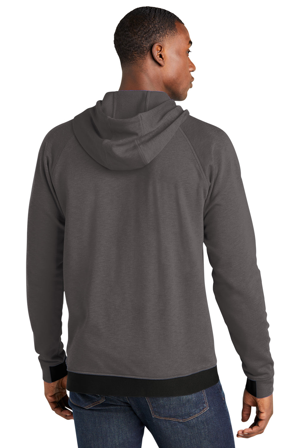 Sport-Tek ST571 Strive PosiCharge Hooded Sweatshirt Hoodie Graphite Grey Back