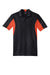 Sport-Tek ST655 Mens Sport-Wick Moisture Wicking Short Sleeve Polo Shirt Black/Orange Flat Front