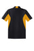 Sport-Tek Mens Sport-Wick Moisture Wicking Short Sleeve Polo Shirt Black/Gold Flat Back