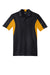 Sport-Tek Mens Sport-Wick Moisture Wicking Short Sleeve Polo Shirt Black/Gold Flat Front