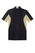 Sport-Tek Mens Sport-Wick Moisture Wicking Short Sleeve Polo Shirt Black/Vegas Gold Flat Back