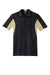 Sport-Tek Mens Sport-Wick Moisture Wicking Short Sleeve Polo Shirt Black/Vegas Gold Flat Front