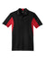 Sport-Tek Mens Sport-Wick Moisture Wicking Short Sleeve Polo Shirt Black/True Red Flat Front