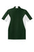 Sport-Tek Mens Sport-Wick Moisture Wicking Short Sleeve Polo Shirt Forest Green/White Flat Back