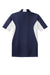 Sport-Tek Mens Sport-Wick Moisture Wicking Short Sleeve Polo Shirt True Navy Blue/White Flat Back