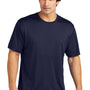 Sport-Tek Mens Re-Compete Moisture Wicking Short Sleeve Crewneck T-Shirt - True Navy Blue