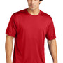 Sport-Tek Mens Re-Compete Moisture Wicking Short Sleeve Crewneck T-Shirt - True Red