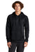 Sport-Tek ST730 Mens Re-Compete Fleece Hooded Sweatshirt Hoodie Black Front