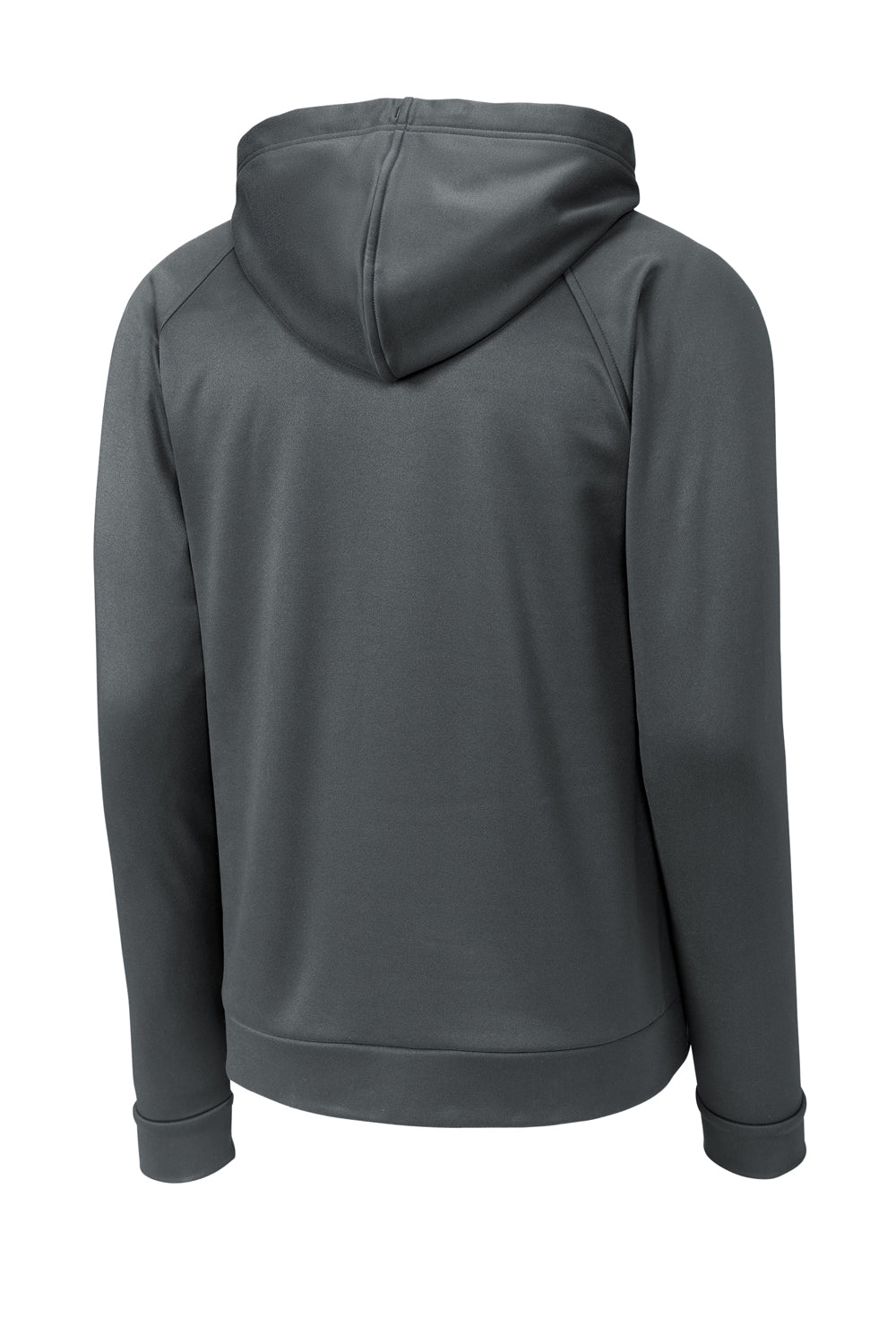 Sport-Tek ST730 Mens Re-Compete Fleece Hooded Sweatshirt Hoodie Iron Grey Flat Back