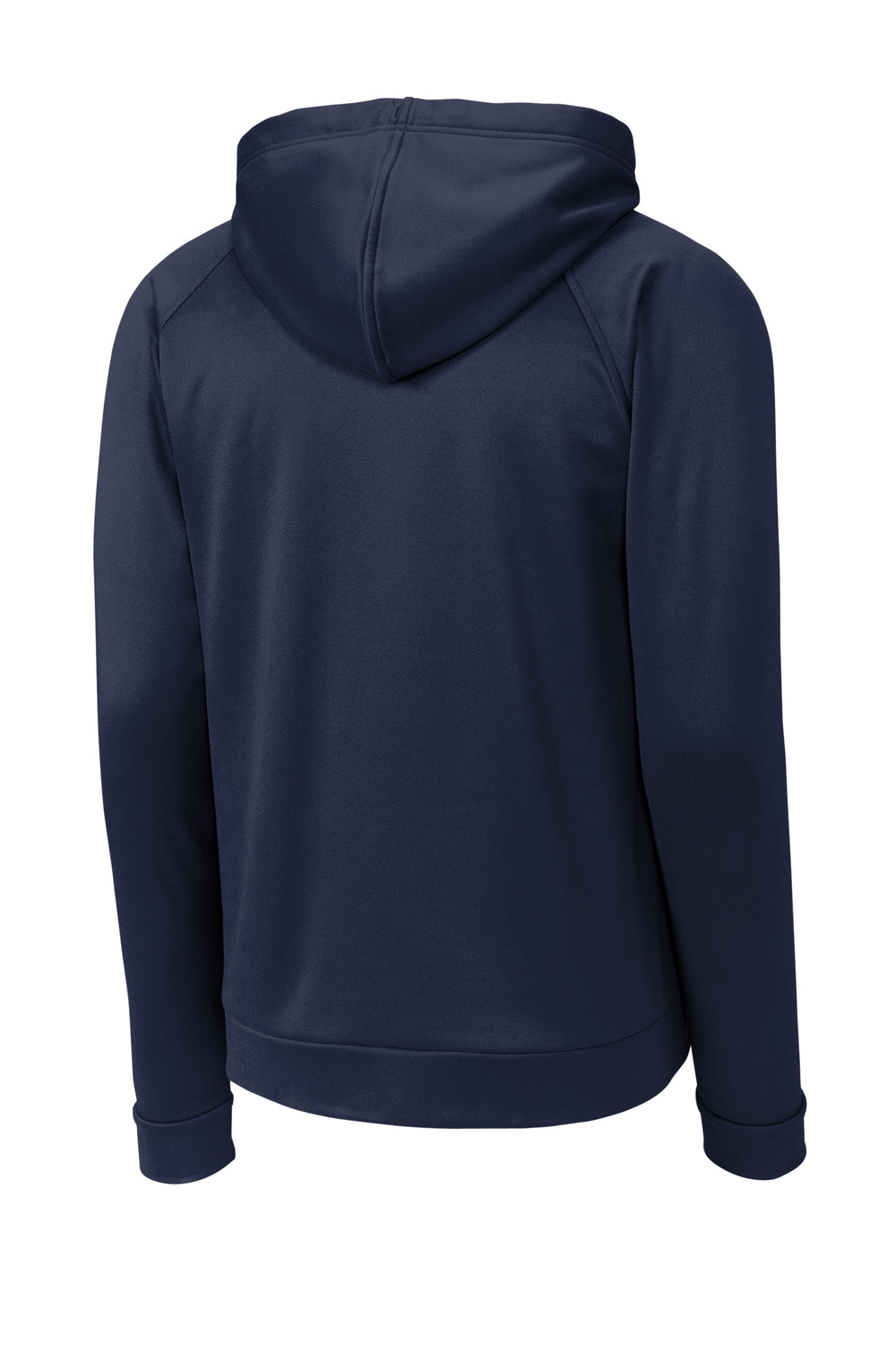 Sport-Tek ST730 Mens Re-Compete Fleece Hooded Sweatshirt Hoodie True Navy Blue Flat Back