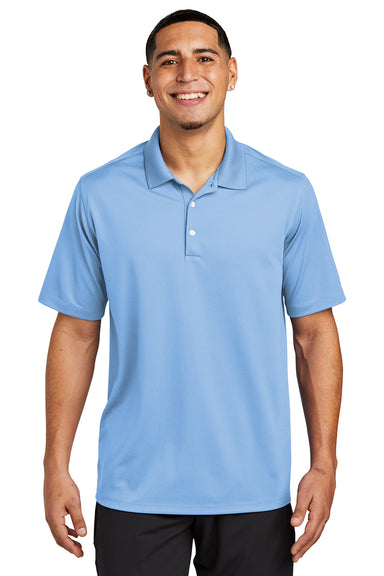 Sport-Tek ST740 Mens UV Micropique Short Sleeve Polo Shirt Carolina Blue Front