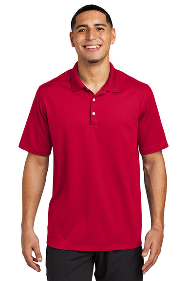 Sport-Tek ST740 Mens UV Micropique Short Sleeve Polo Shirt Deep Red Front