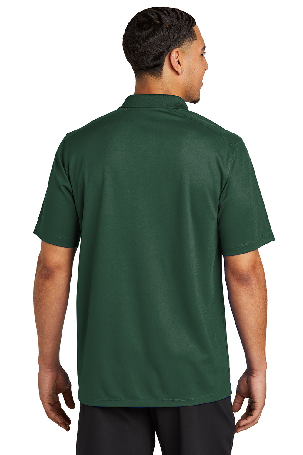 Sport-Tek ST740 Mens UV Micropique Short Sleeve Polo Shirt Forest Green Back