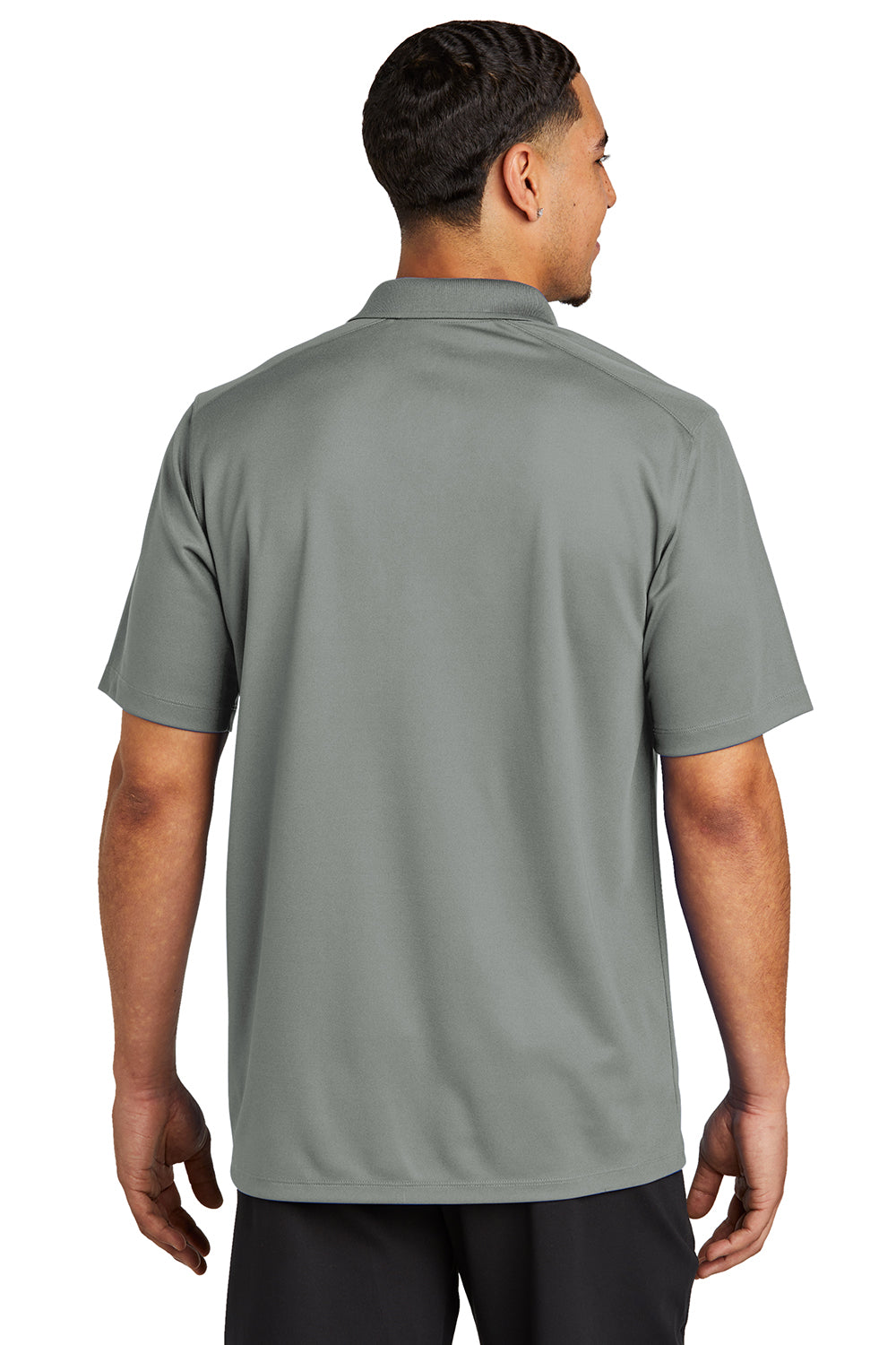Sport-Tek ST740 Mens UV Micropique Short Sleeve Polo Shirt Concrete Grey Back