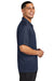 Sport-Tek ST740 Mens UV Micropique Short Sleeve Polo Shirt True Navy Blue Side