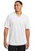Sport-Tek ST740 Mens UV Micropique Short Sleeve Polo Shirt White Front