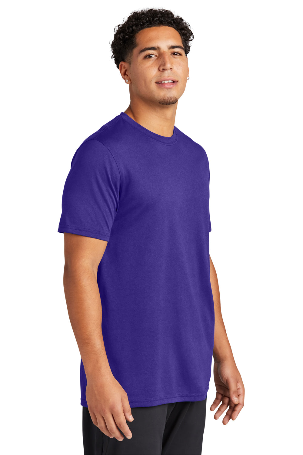 Sport-Tek ST760 Echo Short Sleeve Crewneck T-Shirt Purple  3Q