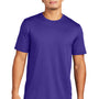 Sport-Tek Mens Echo Moisture Wicking Short Sleeve Crewneck T-Shirt - Purple