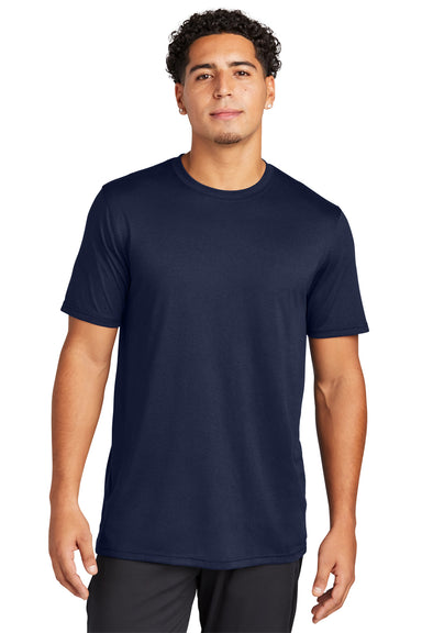 Sport-Tek ST760 Echo Short Sleeve Crewneck T-Shirt True Navy Blue Front