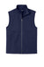 Sport-Tek ST981 Mens Full Zip Soft Shell Vest True Navy Blue Flat Front