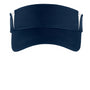 Sport-Tek Mens Dry Zone Moisture Wicking Colorblock Adjustable Visor - True Navy Blue/White