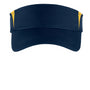 Sport-Tek Mens Dry Zone Moisture Wicking Colorblock Adjustable Visor - True Navy Blue/Gold