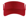 Sport-Tek Mens Dry Zone Moisture Wicking Colorblock Adjustable Visor - True Red/White
