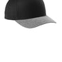 Sport-Tek Mens Curve Bill Snapback Hat - Black/Heather Grey