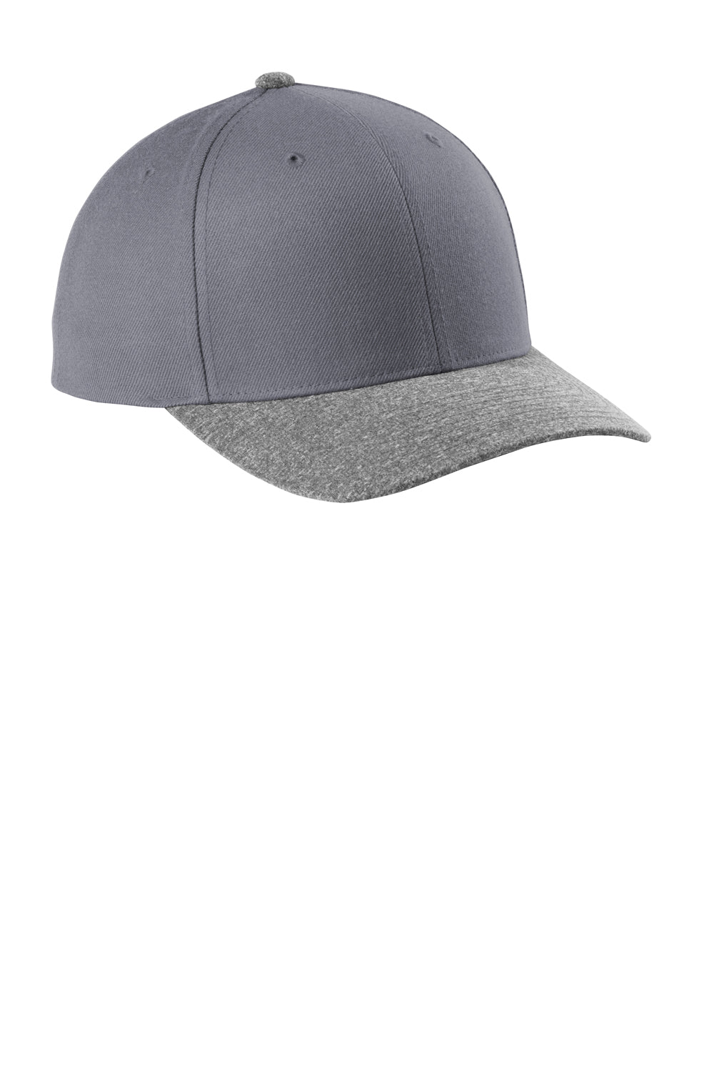 Sport-Tek STC43 Curve Bill Snapback Hat Graphite Grey/Heather Graphite Grey Front