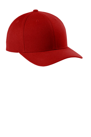 Sport-Tek STC43 Curve Bill Snapback Hat True Red Front