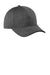Sport-Tek STC44 Contender Snapback Hat Heather Graphite Grey/Black Front