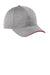 Sport-Tek STC44 Contender Snapback Hat Heather Vintage Grey/True Red Front
