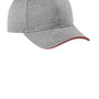 Sport-Tek Mens Contender Moisture Wicking Snapback Hat - Heather Vintage Grey/True Red
