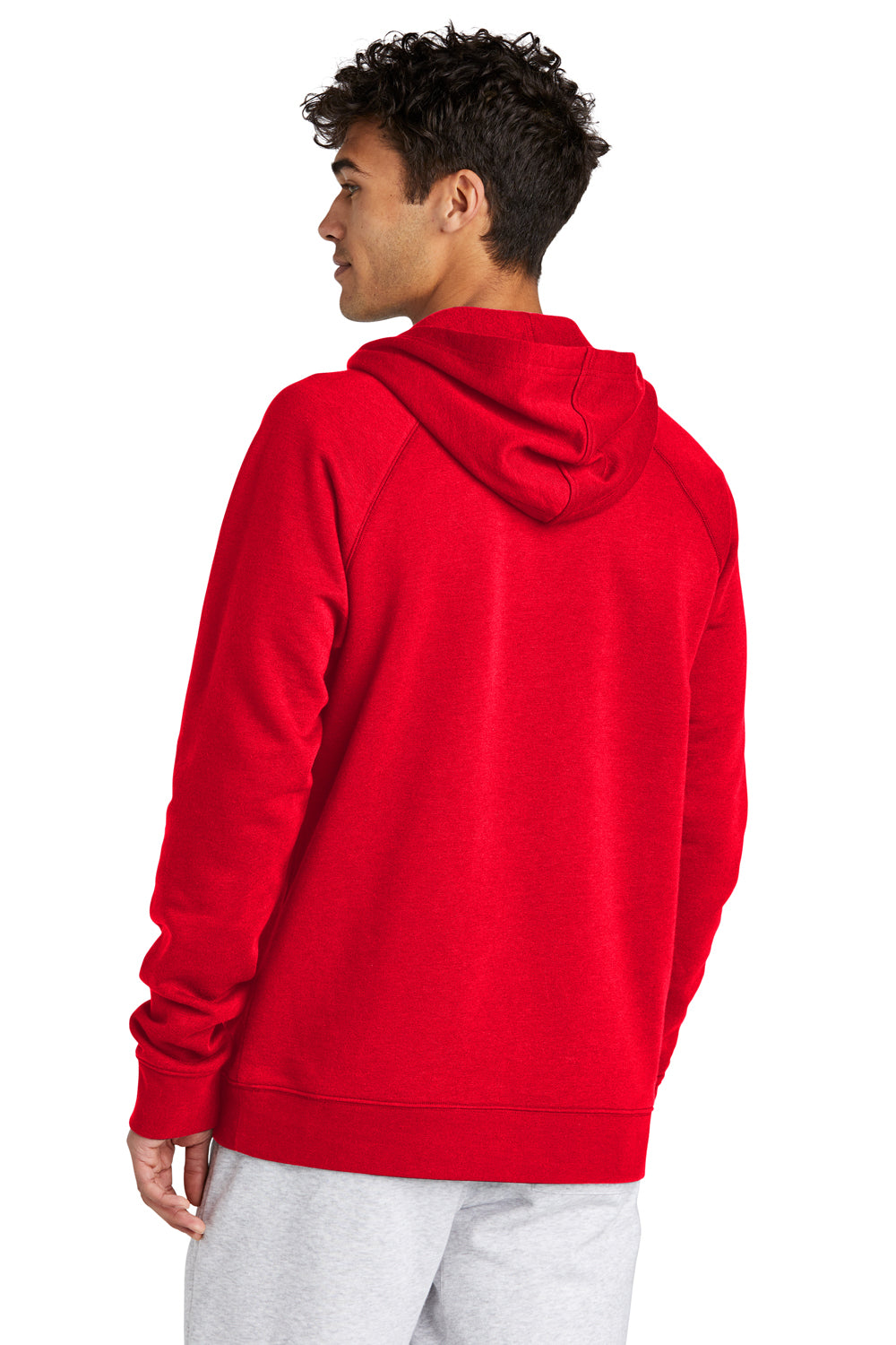 Sport-Tek STF200 Mens Drive Fleece Hooded Sweatshirt Hoodie True Red Back
