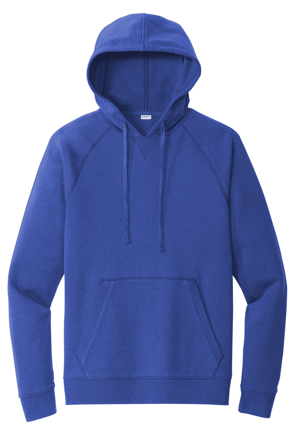 Sport-Tek STF200 Mens Drive Fleece Hooded Sweatshirt Hoodie True Royal Blue Flat Front