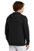 Sport-Tek STF201 Mens Drive Fleece Full Zip Hooded Sweatshirt Hoodie Black Back