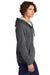 Sport-Tek STF201 Mens Drive Fleece Full Zip Hooded Sweatshirt Hoodie Heather Graphite Grey Side