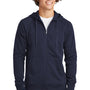 Sport-Tek Mens Drive Fleece Full Zip Hooded Sweatshirt Hoodie - True Navy Blue