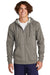 Sport-Tek STF201 Mens Drive Fleece Full Zip Hooded Sweatshirt Hoodie Heather Vintage Grey Front