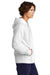 Sport-Tek STF201 Mens Drive Fleece Full Zip Hooded Sweatshirt Hoodie White Side