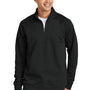 Sport-Tek Mens Drive Fleece 1/4 Zip Sweatshirt - Black