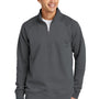 Sport-Tek Mens Drive Fleece 1/4 Zip Sweatshirt - Dark Smoke Grey
