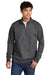 Sport-Tek STF202 Mens Drive Fleece 1/4 Zip Sweatshirt Heather Graphite Grey Front