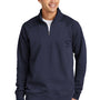 Sport-Tek Mens Drive Fleece 1/4 Zip Sweatshirt - True Navy Blue