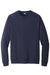 Sport-Tek STF203 Mens Drive Fleece Crewneck Sweatshirt True Navy Blue Flat Front
